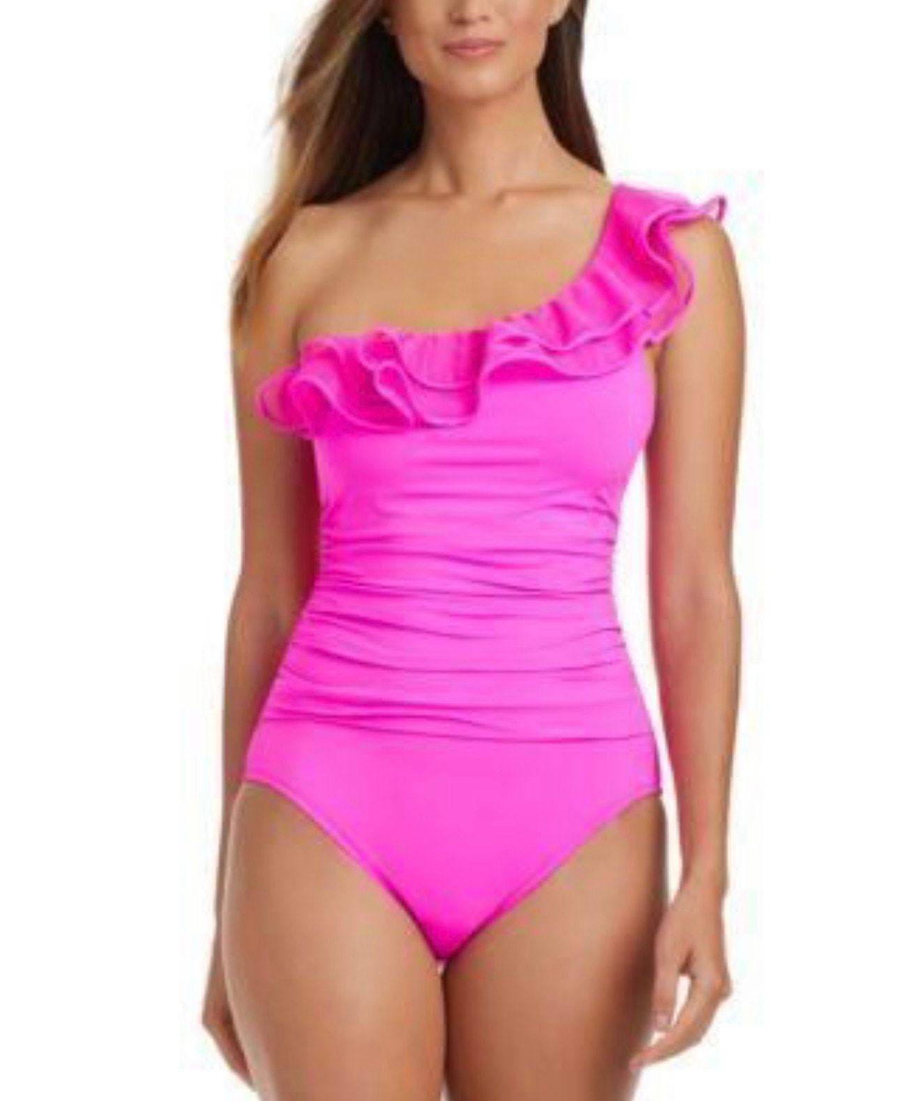 New Bleu Rod Beattie Dahlia Pink One Piece Swimsuit